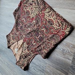 Vintage Talbots Paisley Button Up Vest Silky Size Large